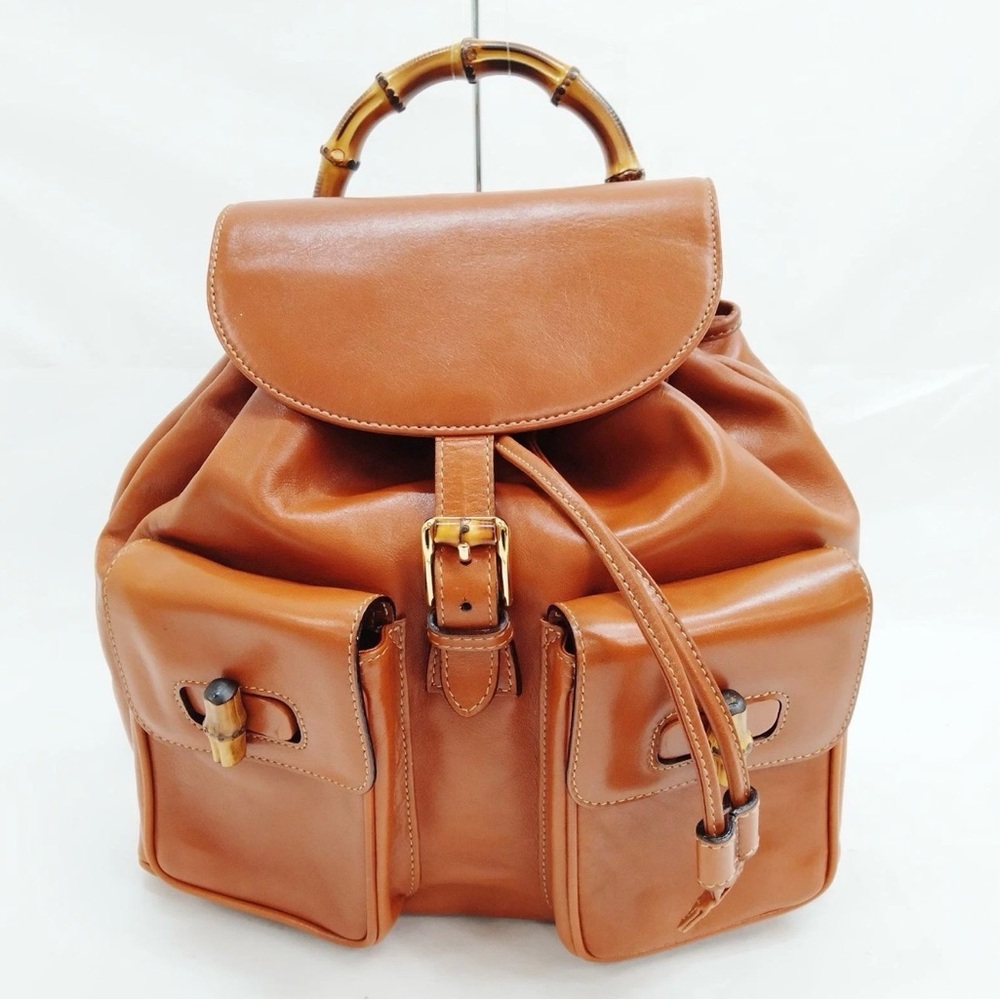 Gucci Vintage Rucksack 1990’s Backpack Bamboo Tophandle